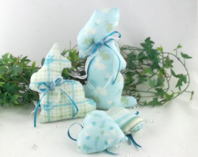 Easter bunny family with hearts in country style