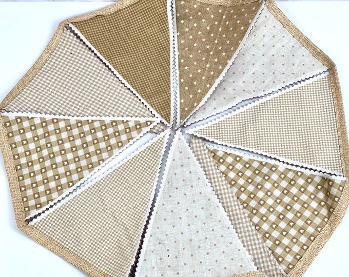 XXL Christmas pennant chain made of fabric felt a must for every Christmas decoration beige-cream-white fabric felt, deer, hearts, stars, snowflakes