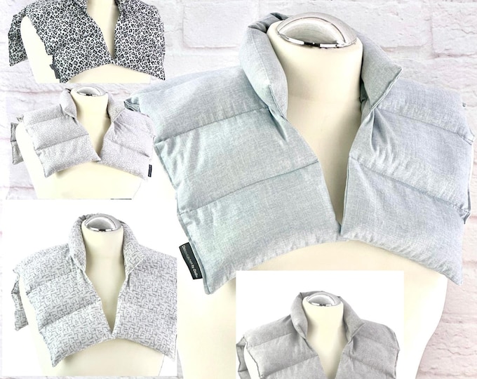 Rapeseed pillow, neck pillow, heat pad, grey-white free pattern choice, Christmas gift, birthday gift, Mother's Day