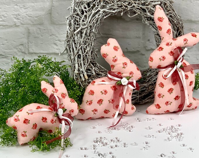 Easter bunny family, spring, birds, hens, hearts, gift idea, Easter bunnies, Easter, Easter decoration, spring decoration, table decoration ideas, souvenir