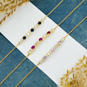 18k Gold Diamond Bracelet: Sapphire, Ruby, or Pink Sapphire - Adjustable