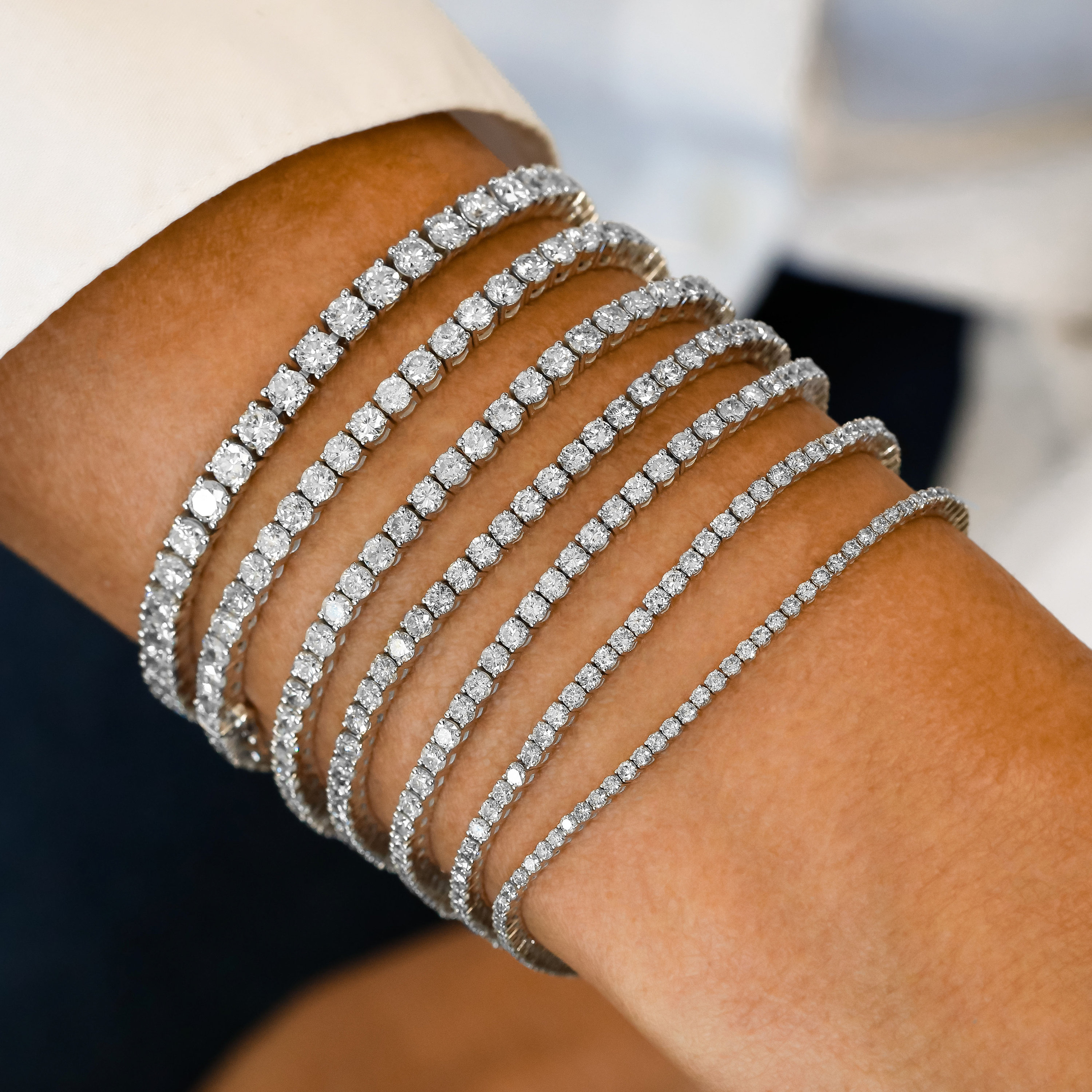14k Solid Gold Natural Diamond 4 Prong Tennis Bracelets 2ct 14k Solid Gold Natural Diamond 4 Prong Tennis Bracelets 2ct