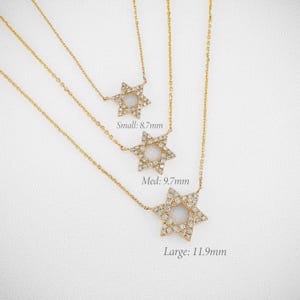 14k Gold Diamond Star of David Necklace: Dainty Jewish Jewelry