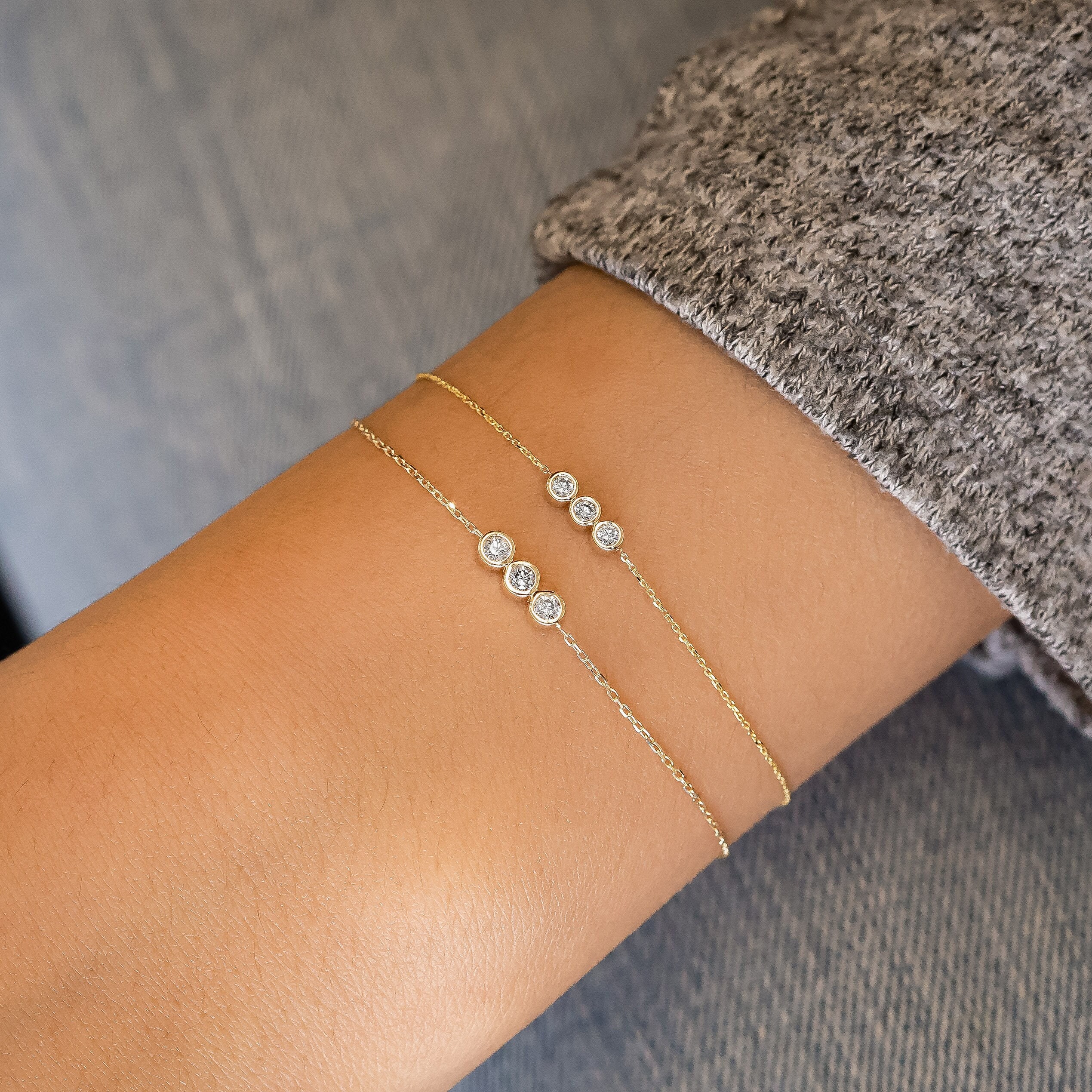 Dainty diamond bracelets sale
