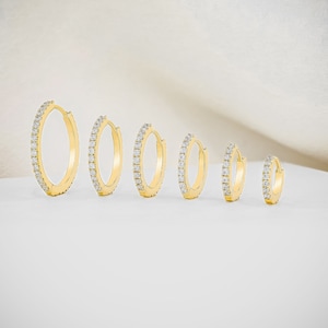 Single (Half Pair) 1.5mm Front/Back Hoop Earring, 14k Solid White, Yellow, Rose Solid Gold, Social Value Fine Jewelry