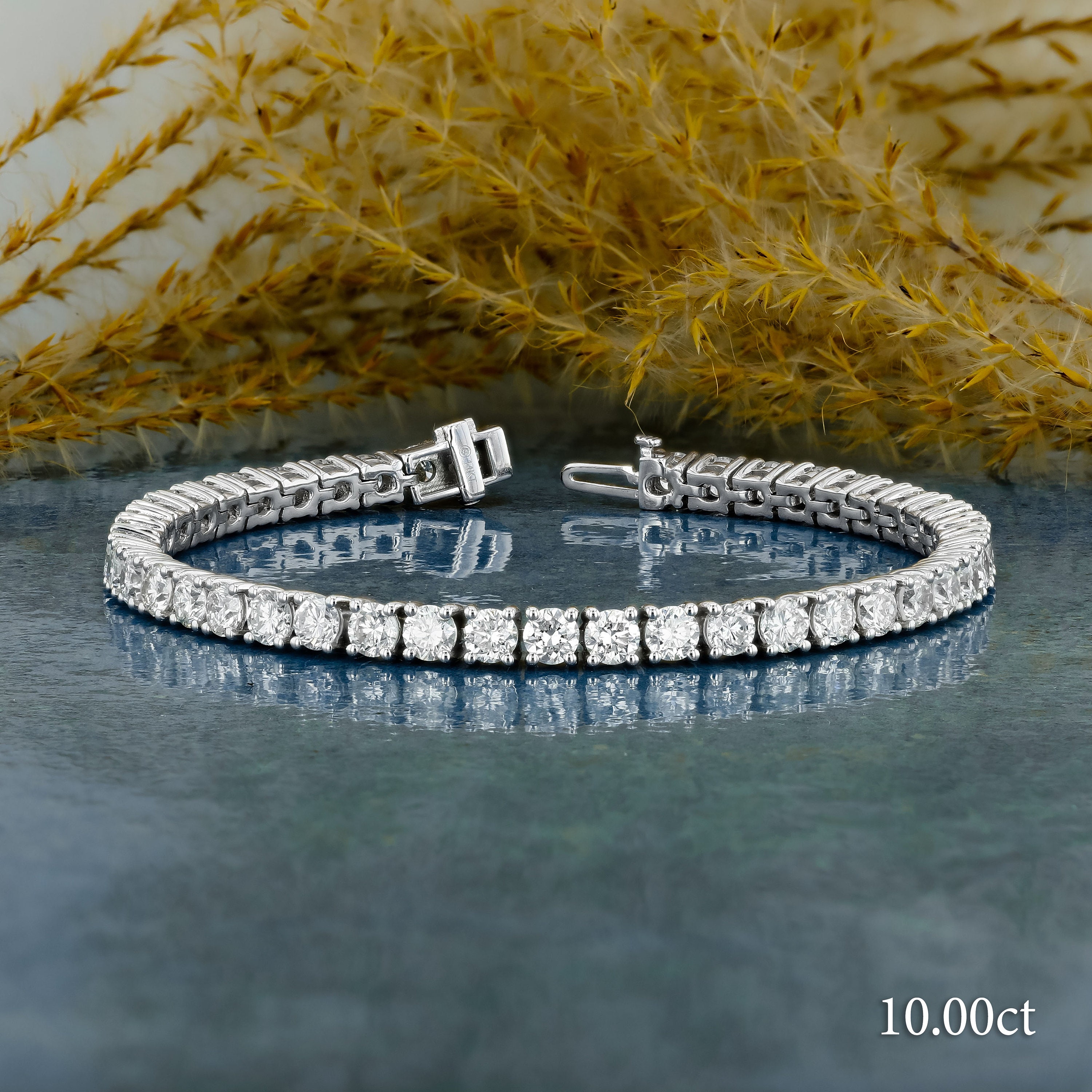 14k Solid Gold Natural Diamond 4 Prong Tennis Bracelets 2ct 14k Solid Gold Natural Diamond 4 Prong Tennis Bracelets 2ct