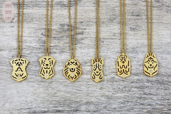 14K Yellow Gold Bloodhound Dog Pendant on an Adjustable 14K Yellow Gold Chain Necklace