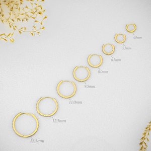 Single Half Pair 14k Solid Gold Genuine Diamond Front/Back Hoop Earring for Women in White Yellow and Rose Gold image 3