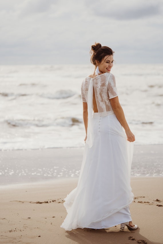 Azure wedding dress