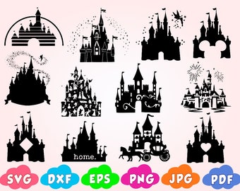 Download Silhouette Disney Castle Drawing