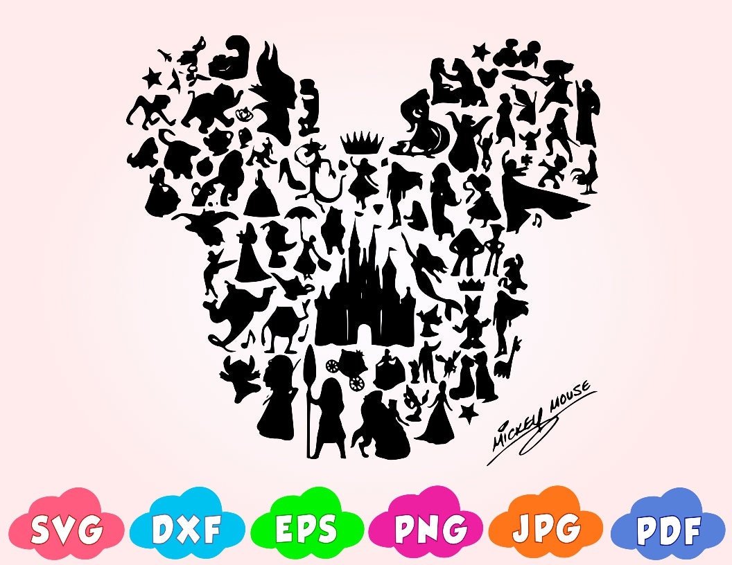 Download Disney character Mickey Mouse svgsilhouette svgcricut cut ...