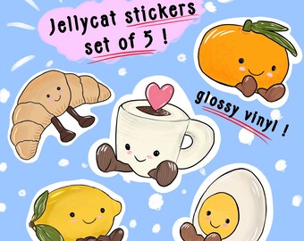 cute vinyl stickers set of 5!