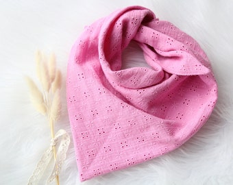 Children's muslin scarf, broderie neck scarf