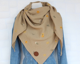 Muslin scarf women, scarves for women, triangular scarf