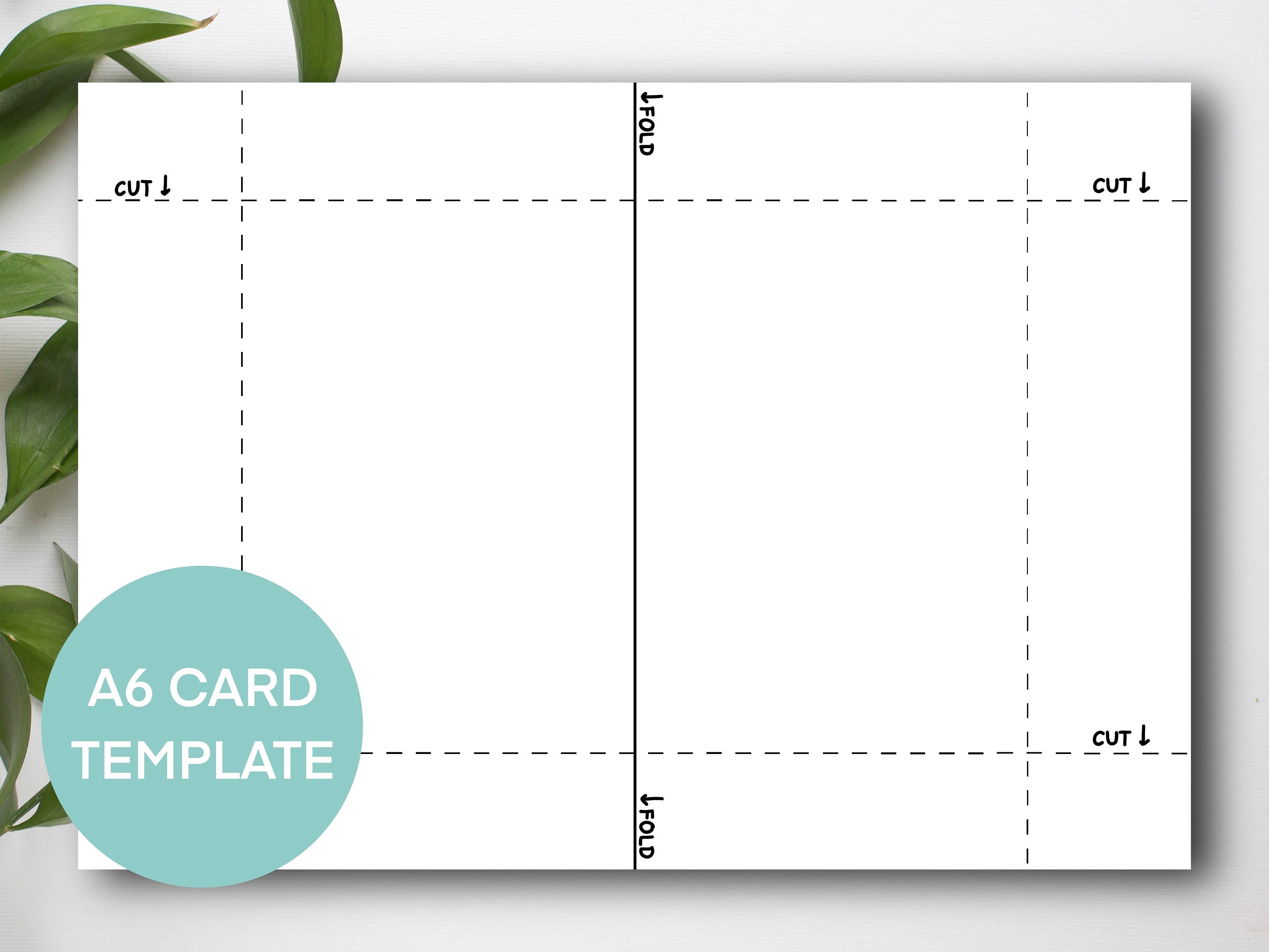 A6 Digital Instant Download Print and Cut Template-a4 - Etsy UK