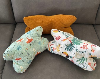 Children's cuddly pillow, reading bone - tablet support, neck bone, neck pillow, bookend, animal cuddly pillow, cuddly pillow - washable -