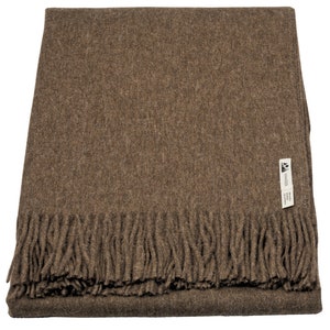 Alpaca wool blanket throw in brown