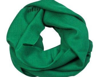 Oversized scarf stole Pashmina made of 100% baby alpaca wool in green
