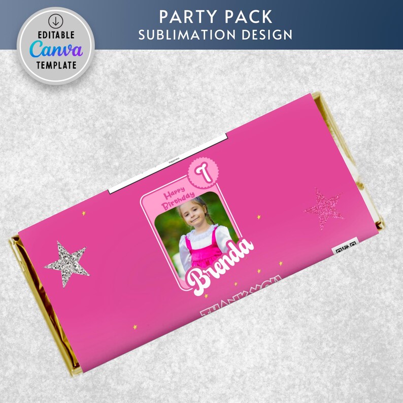 Editable Doll Birthday Snack Labels, Caprisun, Rice Crispy Treat ...