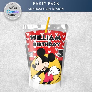 Mickey Mouse, Mickey Mouse party, Mickey party pack, Mickey chip bag, Mickey favor bag, Mickey fruit snacks, Mickey Mouse juice, Mickey capri sun, Mickey water bottle, Mickey chocolate, Mickey printable, Mickey Mouse svg, Mickey birthday