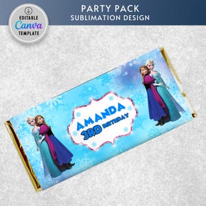 birthday party, birthday printable, chip bag, chip bag label, chip bag wrapper, snack bag, snack bag label, frozen, elsa, anna, frozen chip bag, frozen birthday, frozen printable