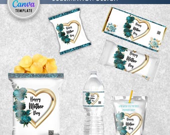 Sacchetto di patatine per la festa della mamma - Modello per la festa della mamma - Bomboniere per la festa della mamma - Decorazioni per la festa della mamma - Sacchetto di patatine per la festa della mamma