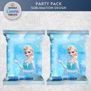 frozen bundle party, frozen bundle, frozen party, frozen birthday, frozen chip bag, frozen pringles, frozen water botle, frozen capri sun, frozen invitation, frozen template, frozen favor tag, frozen welcome, frozen food label