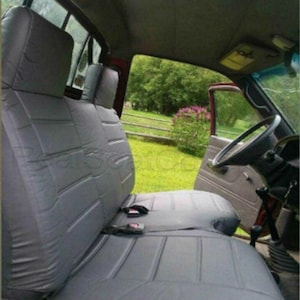 PU Leather Seat Cover for Toyota Pickup 1985 - 1995 Molded Headrest Notched Cushion