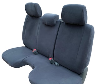 Seat Covers for Toyota Tacoma Thick Triple Stitched Seat Cover 3 Adj. Headrest Large Bench Cutout A30 Front Solid Bench