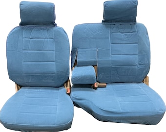 Front 60/40 Split Bench Thick A67 Seat Covers Adjustable Headrest Custom Made for Toyota Tacoma 1995 - 2000