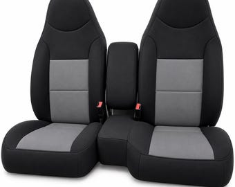 Neoprene 100% Water proof Seat Cover for Regular Cab 60/40 Split Bench High Back Front Molded Headrest 1998 - 2001 Ford Ranger A78
