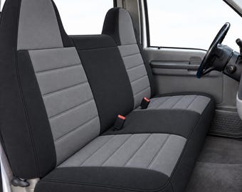 Waterproof Seat Cover for Ford Full Size F-Series F150 F250 F350 F450 F550 Front Solid Bench Molded High Back Headrest F23