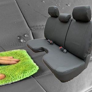Seat Covers for Toyota Tacoma 100% Waterproof Neoprene 3 Adj. Headrest Large Bench Cutout A30 Front Solid Bench image 1