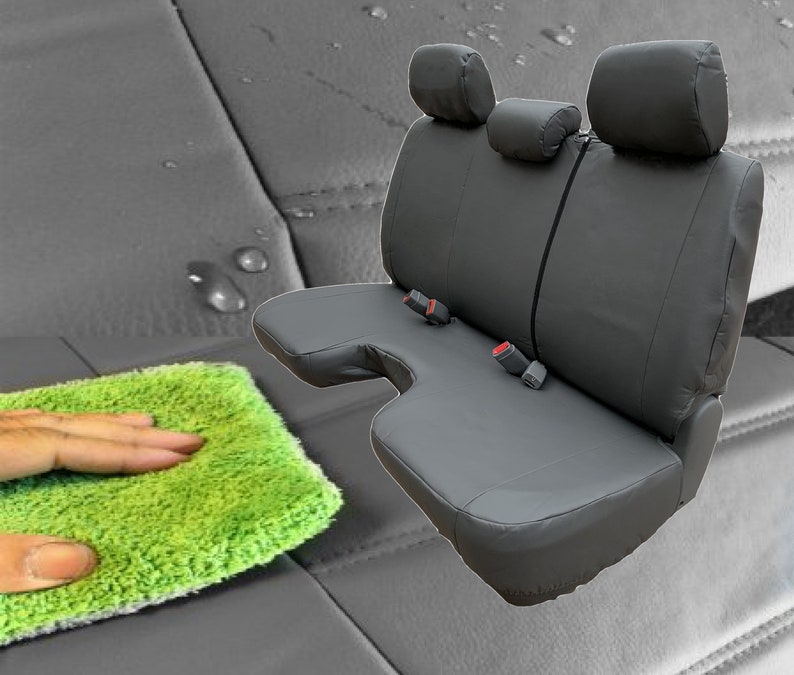 Seat Covers for Toyota Tacoma 100% Waterproof Neoprene 3 Adj. Headrest Large Bench Cutout A30 Front Solid Bench image 1