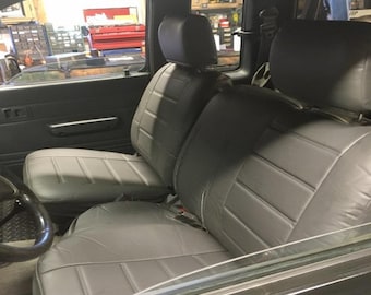 PU Leather Front 60/40 Split Bench Thick A67 Seat Covers Adjustable Headrest Custom Made for Toyota Tacoma 1995 - 2000