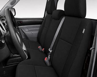 Waterproof Neoprene Style Front Bench Seat Cover 3 Adj. Headrest Large Bench Cutout A30 for Toyota Tacoma