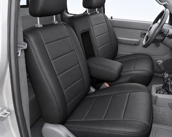 Faux Leather Front 60/40 Split Bench Thick A67 Seat Covers Adj Fit for Toyota Tacoma 1995 - 2000