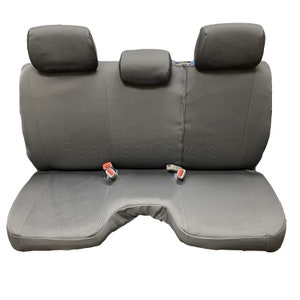 Seat Covers for Toyota Tacoma 100% Waterproof Neoprene 3 Adj. Headrest Large Bench Cutout A30 Front Solid Bench Dark Gray