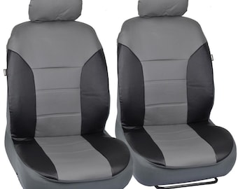 Full luxury 2Tone geniune pu leather 4pc seat covers