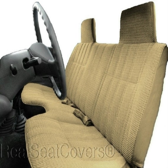 Thick Molded Headrest Shifter Cutout A27 Front Solid Bench - 1986 Toyota Pickup Bench Seat Covers