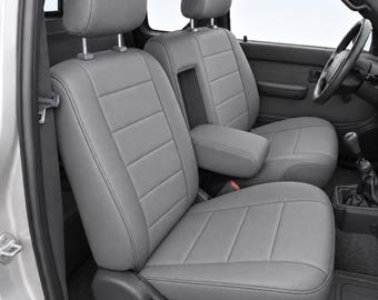 Premium Leather Front 60/40 Split Bench Thick A67 Seat Covers Adjustable Exact Fit for Toyota Tacoma 1995 - 2000