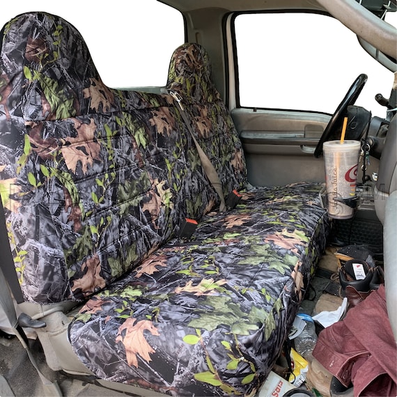 Universal Front + Back Camouflage Design Car Seat Covers Full Sets Protect Mat S