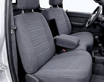 Front 60/40 Split Bench Thick A67 Seat Covers Adjustable Headrest