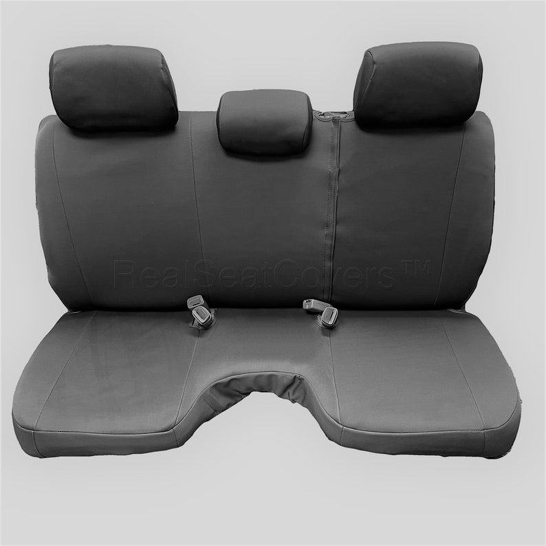Seat Covers for Toyota Tacoma 100% Waterproof Neoprene 3 Adj. Headrest Large Bench Cutout A30 Front Solid Bench Black