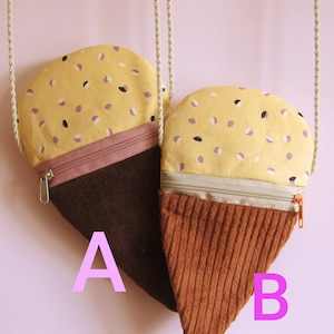 Eistäschchen / Kindergeldbeutel /Geldbörse / retro / Cord / Geschenk /Kinderportemonnaie