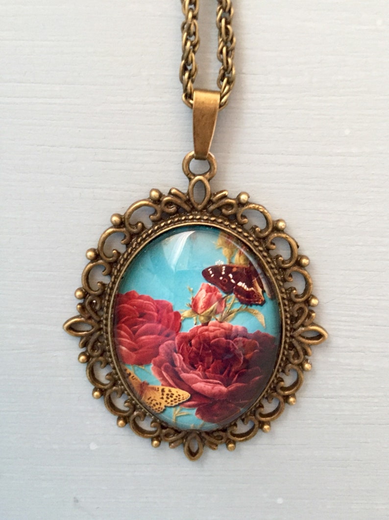 Collier Vintage Fleurs image 3