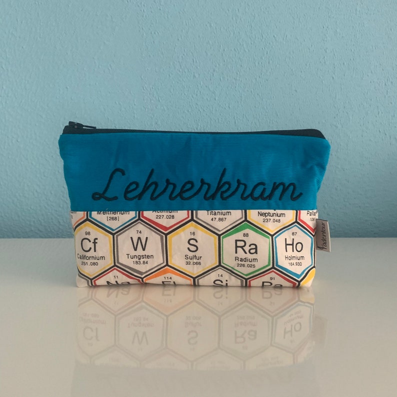 Pencil case Chemistry in a hexagon Lehrerkram