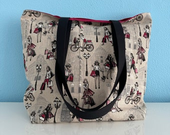 Strandtasche "Shopping girls"