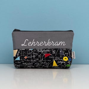 Pencil case &quot;Math&quot;, grey