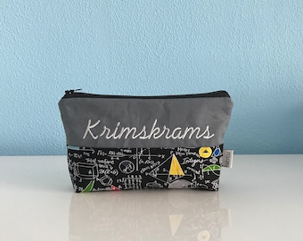 Pencil case "Math", gray